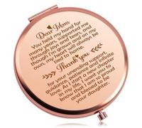 Mother of The Bride Gifts Rose Gold Compact Mirror Birthday Gifts for Mom from Daughter Mother's Day Wedding Gift for Mother of Bride Thank You Gift for Mother in Law Folding Makeup Mirror