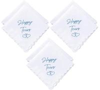 Mother Of The Bride Gifts Something Blue For Bride On Wedding Day Handkerchief, Happy Tears X 6 (Clear), 6" x 6"