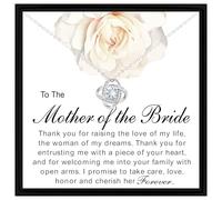 Mother of the Bride Necklace Gift from Groom - Wedding Day Jewellery for Bride’s Mum - Thank You Bridal Gift - Sentimental Keepsake - Mother of the Bride Present - Gift Boxed