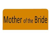 'Mother of The Bride' Wedding Table Place Name Aluminium Card in Gold with Black Text