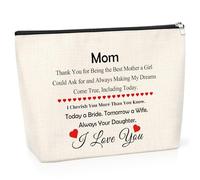 Mother of The Groom Gift Makeup Bag Mothers Day Gift for Mum Thank You Gift for Mother Birthday Gift for Mom from Daughter Wedding Gifts Bridal Shower Gift for Mum Travel Makeup Pouch