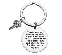 Mother of The Groom Gifts Father in Law Gifts I Promise to Look After Him and Cherish Him for The Rest of My Life Keyring Christmas Birthday Wedding Gifts for Mother In Law Father of the Groom Gifts