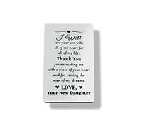 Mother of The Groom Gifts from Bride Engraved Wallet Card Wedding Gifts for Mother in Law Bridal Shower Gift from Daughter In Law Thank You Present Groom Mom Birthday Christmas Mothers Day Gift