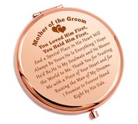 Mother of the Groom Gifts Travel Compact Makeup Mirror Wedding Gift for Mum of the Groom from Bride Mother in Law Gifts from Daughter in Law Thank You Folding Makeup Mirror for Bonus Mom Stepmother