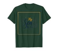 Mother of The Groom My Son His Bride My Joy Floral Wedding T-Shirt, Men, Forest Green, 3XL