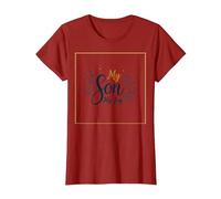 Mother of The Groom My Son His Bride My Joy Floral Wedding T-Shirt, Women, Cranberry, L