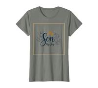 Mother of The Groom My Son His Bride My Joy Floral Wedding T-Shirt, Women, Olive Heather, 3XL