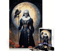 Mother of The Nameless Santa Muerte Jigsaws 1000 Pieces for Adults Sharp Brain Perfect Connection Family Bond Art Work (38x26cm)