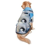Mother Penguin and Baby Dog Hoodie for Medium and Large Dogs â€“ Soft Polyester Pet Clothes, Suitable for All Seasons