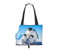 Mother Penguin and Baby Dog Purse Carrier,Pet Tote Bag, Bag for Small Dogs Cats Puppy