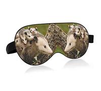 Mother Rat with Lots of Baby Rats On Back Eye Masks Cover Blocks Light Sleep Mask Shade Cover Blindfold Relaxing Eyeshade Cover with Adjustable Head Strap for Men Women Kids