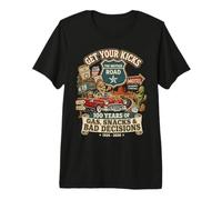 Mother Road 100 Years Gas Snacks Bad Decisions Road Trip Premium T-Shirt