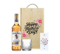 Mother’s Day Captain Morgan 0.0% Alcohol Free Rum Gift Set - With Rum Glass & Chocolate - Non-Alcoholic Rum Hamper