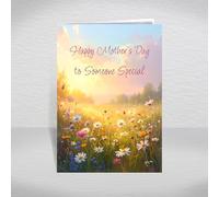 Mother’s Day Card for Someone Special - Elegant A5 Floral Meadow Design with Wildflowers, Happy Mother’s Day Greeting Card with a Special Verse Printed Inside