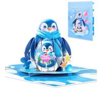 Mother’s Day Card, with 3D Pop-Up Penguin Scene, Large Mothers Day Card Style, Colourful Paper Design, Adorable Penguin Image, Mothers Day Cards for Mum Occasion, Heartfelt Celebration and Love