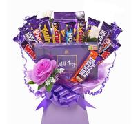 Mother’s Day Chocolate Bouquet with Purple Silk Flowers