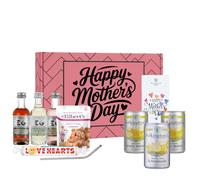 Mother’s Day Edinburgh Gin Liqueur Gift Set for Mum - 3 x Mini Gin Liqueurs with Premium Mixers Mum Chocolate Bar & Cashews in Gift Box - Gin Gift for Women Mothers Day UK