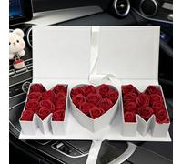 Mother ' s Day Floral Gift Boxes with Unique Letter M Designs and Freshness Cut Flowers for Special Celebration Premium Mother ' S Day Floral Box with Unique Letter M Design and Blooms
