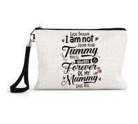 Mother’s Day Gift for Mom - Even Though I Am Not from Your Tummy Quote, Adoption Gift, Zipper Pouch, Cosmetic Brush Pouch.