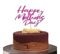Mother’s Day Glitter Card Cake Topper - 350gsm Double-Sided (PINK)