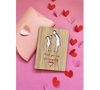Mother’s Day Sentimental Bamboo Card “Thank You mom for Everything” Wooden Love Card, Unique Gift Envelope Packaging, Wooden Card for Mother's Day, Birthday. from Daughter to Mum, Grandma.