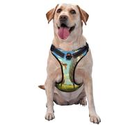 Mother Sheep and Little Sheep in The Meadow Dog Harness for Small, Medium, and Large Dogs – Reflective Straps, Adjustable Fit with Quick-Release Buckles
