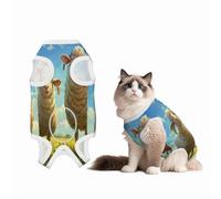 Mother Sheep and Little Sheep in The Meadow Recovery Suit for Dogs Cats After Surgery,Pet Recovery Shirt, Dog Onesies Pet Surgery Recovery Suit