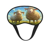 Mother Sheep and Little Sheep in The Meadow Sleep Eye Mask, Soft & Comfortable for Men, Women, Comfortable Sleep Mask