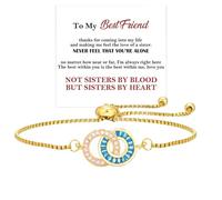 Mother & Son Linking Circles Bracelet, For Friend - Not Sisters By Blood But Sisters By Heart Birthstone Linking Circles Bracelet, Adjustable Infinity linking circles Mother and Son bracelet (C)