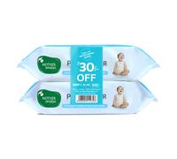 Mother Sparsh 99% Pure Water (Unscented) baby wipes I Natural Plant made cloth - Super thick I 72 pcs/pack - Pack of 2 (Super Saver Pack)