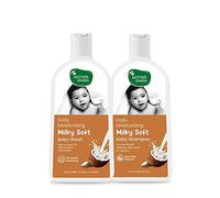 Mother Sparsh Milky Baby Wash & Milky Baby Shampoo | Tear Free Formula With Milk Protein & Coconut | 200ml Each