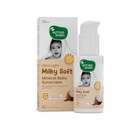 Mother Sparsh Milky Mineral Baby Sunscreen-50g | Ultra Light Sunscreen Lotion for Babies with SPF 30, Broad Spectrum UVA/UVB Protection | Sunscreen Baby Lotion With Milk Protein, Coconut Oil & Vit. E