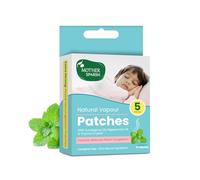 Mother Sparsh Natural Vapour Patches for Kids with Eucalyptus Oil, Peppermint Oil & Thymol Crystal (Camphor Free) | Quick Relief from Runny Nose & Nasal Congestion | Lasts Upto 8 Hrs-(Pack of 5)