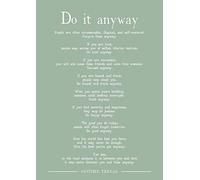 Mother Teresa Do it anyway (light green version). Size A4