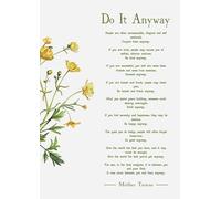 Mother Teresa Do it anyway with illustration (white). Size A4