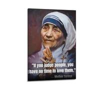 Mother Teresa Portrait Quote ModernWall Decoration Posters Motivational Wall Posters Suitable for Office Gym Bedroom Decoration AestheticFrame-style 24x36inch(60x90cm)