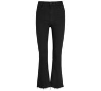 Mother The Hustler Ankle Fray Slim Flared-leg Jeans - Black - 27 (W27 / UK8-10 / S)