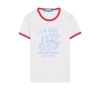 Mother The Lil Goodie Ringer Printed Cotton T-shirt - White - M (UK12 / M)