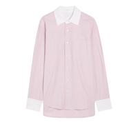 Mother The Room Frenchie Striped Cotton Shirt - Pink - M (UK12 / M)