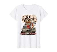 Mother Trucker Haul It All Raise Em Right Mom Value Graphic T-Shirt, Women, White, M