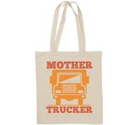 Mother Trucker Mother F*cker Funny Swearing Slogan Natural Cotton Tote Bag White