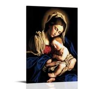 Mother Virgin Mary with Baby Jesus Poster Decorative Painting Canvas Wall Art Living Room Poster Bedroom Painting 12 x 18 Inch (30 x 45 cm)