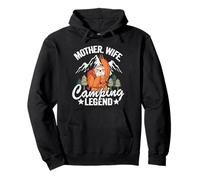 Mother Wife Camping Legend RV Camper Sloth Women Camping Pullover Hoodie
