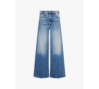 Mother Womens Mother The Ditcher Roller Zip Sneak Wide-Leg Denim Jeans Remember When 24