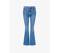 Mother Womens Mother The Doozy Sneak Fray Flared Stretch-Denim Blend Jeans Lets Split 30