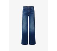 Mother Womens Mother The Hustler Roller Sneak Flared Stretch-Denim Blend Jeans Troublemaker 25