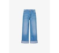 Mother Womens Mother The Smoothie Crop Cuff Cotton-Blend Denim Jeans Secret Ingredient 29