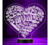 Mother Words Mum Mother's Day Personalised Gift Colour Changing Night Light | Personalised Gift For Home, Lamp Room Décor | Kids & Adults Night Lights With Name | Personalised Gift For Bedroom |
