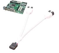 Motherboard 9 Pin Splitter - USB 2.0 Copper Cable, USB 2.0 Extension Cable Secure Connection | Stable and Durable Adapter Supplies for Homes, Offices, Schools, Internet Cafe, for Co
