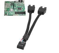 Motherboard 9 Pin USB Header Splitter - USB 2.0 Internal Hub, Duall Port Expansion | 9 Pin Splitter Cable, Stable Data Transmission, Durablee Connection for PC, Desktop, Home, Offices, School Use